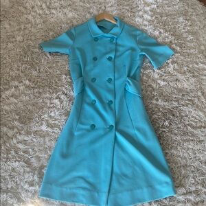 Vintage 1960 handmade blue dress